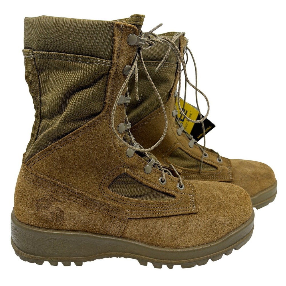 Belleville 550 ST Combat Boots Mens 10.5 R Coyote Brown New Steel Toe USMC USA